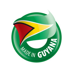 Guyana flag, vector illustration on a white background