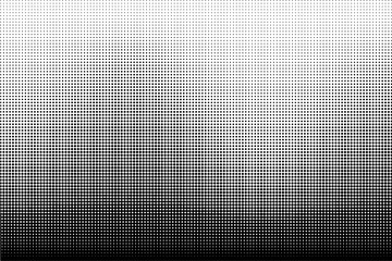 Vertical gradient halftone dots background. Black and white halftone dots texture Vector illustration