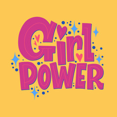 Girl Power. Body Positive! Great lettering and calligraphy for greeting cards, stickers, banners, prints and home interior decor.