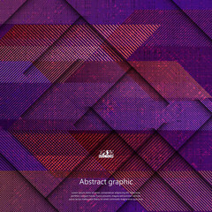 Graphic illustration with geometric pattern. Eps10 Vector illustration.
