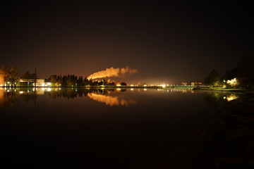 Fototapeta premium Nightview from Oulu