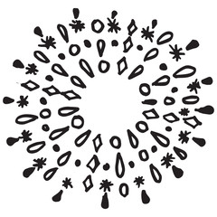 doodle design element. hand drawn of spark firework. vector illustration isolated on white background.