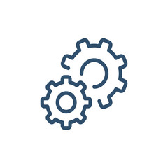 Gear Icon Vector flat design style. Stock vector illustration isolated on white background.