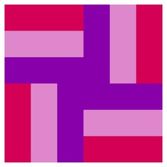 Fototapeta premium Barn quilt pattern, Amish Patchwork design, Abstract geometric tiled trail Vector illustration