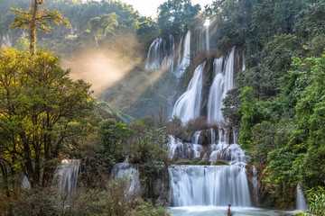 Thi Lo Su the biggest waterfall  at Umphang Wildlife Sanctuary, Tak Thailand.