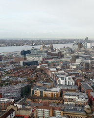 Fototapeta premium Panoramic View Over Liverpool - North-West, England November 2019