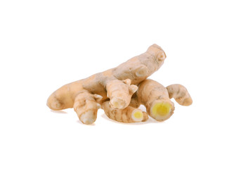 White Turmeric isolated on white