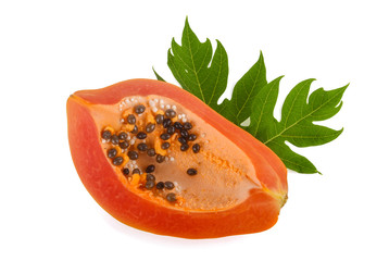 Papaya isolated on white background