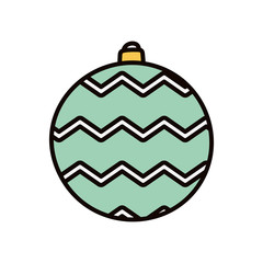 merry christmas celebration colored ball decoration