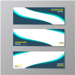 Set of vector banner background design