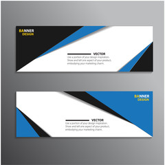 Fototapeta premium Set of vector banner background design - yellow/white/dark