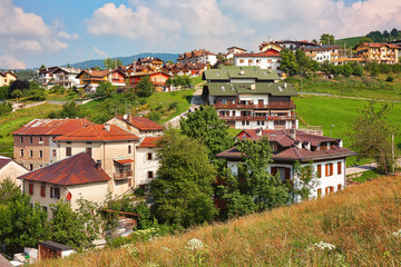 Panoramic view to the town of Gallio, Vicenza, Italy.