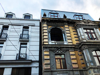 Fototapeta na wymiar Old Tbilisi architecture, doors and exterior decor 