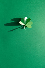 St.Patrick's Day shamrock text greeting card raster