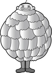 キャベツ　おとん　キャラクター　かわいい　面白い　着ぐるみ　おやじ　眼鏡　野菜　大阪　バーコードヘア