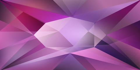 Abstract crystal background with refracting light and highlights in purple colors