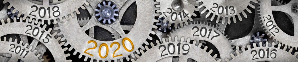 Metal Wheels with New Year 2020