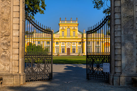 Main Gate to Wilanow Palace in Warsaw
