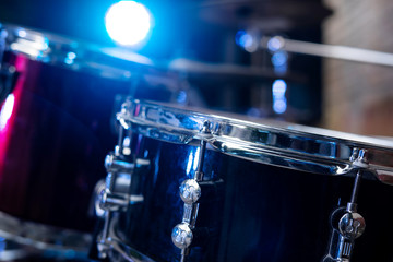 Fototapeta na wymiar Drums conceptual image. Picture of drums Retro vintage instagram picture.