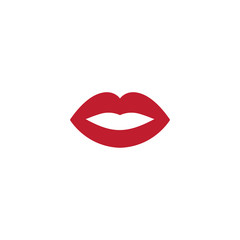 Lips icon cosmetic logo vector