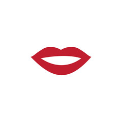 Lips icon cosmetic logo vector