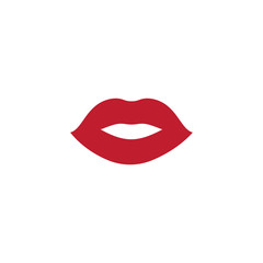 Lips icon cosmetic logo vector
