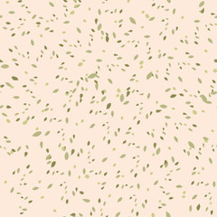 Beautiful floral seamless, tileable, watercolor pattern leaves on beige background