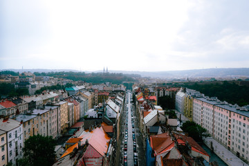 Obraz premium aerial view of the city of prague