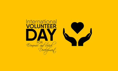 Vector illustration on the theme of International Volunteer day for Economic and social Development on December 5th.