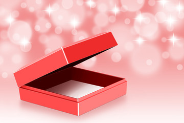 A diamond glittering from a small box , 3d