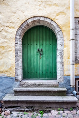 Fototapeta na wymiar Tallinn decorated doors