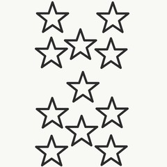 Obraz premium set of stars isolated on white background