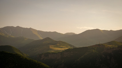 Fototapeta premium sunset in mountains