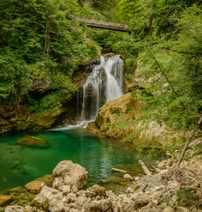 waterfall sum in vintgar pass slovenia