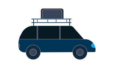 Vehicle travel family car icon vector image