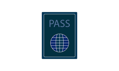 The passport icon Travel symbol Flat vector image