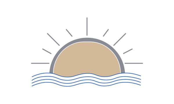Sunrise sunset icon vector image