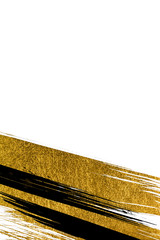 Brush painted gold and black line