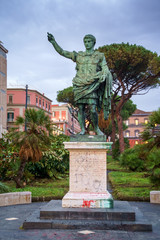 The statue of Octavian Augustus or Statue d'Auguste emperor in Naples