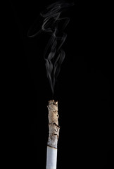 burning cigarette image, harmful to health