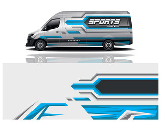 van car decal wrap design vector © Combo Wrap
