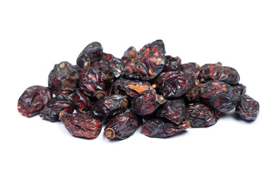 Heap of dried rose hips