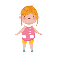 cute blonde little girl with ponytail