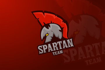 Spartan esports logo,mascot character.vector logo design
