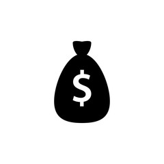 Money Bag icon. Clipart image isolated on white background
