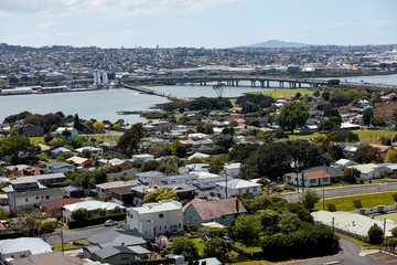 Scenes from Onehunga of Manukau harbour, and Auckland suburbs.