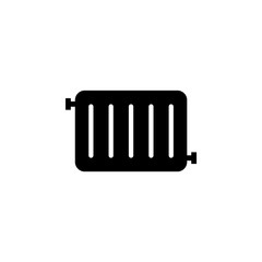 Heating radiator silhouette icon. Clipart image isolated on white background