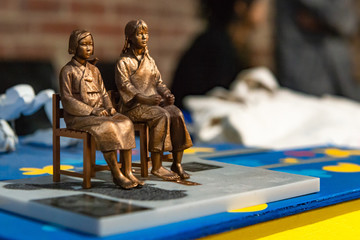 woman on bench in park