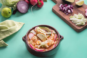 Pozole typical mexican food