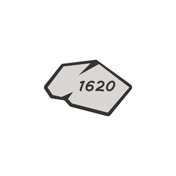 Plymouth rock icon. Clipart image isolated on white background